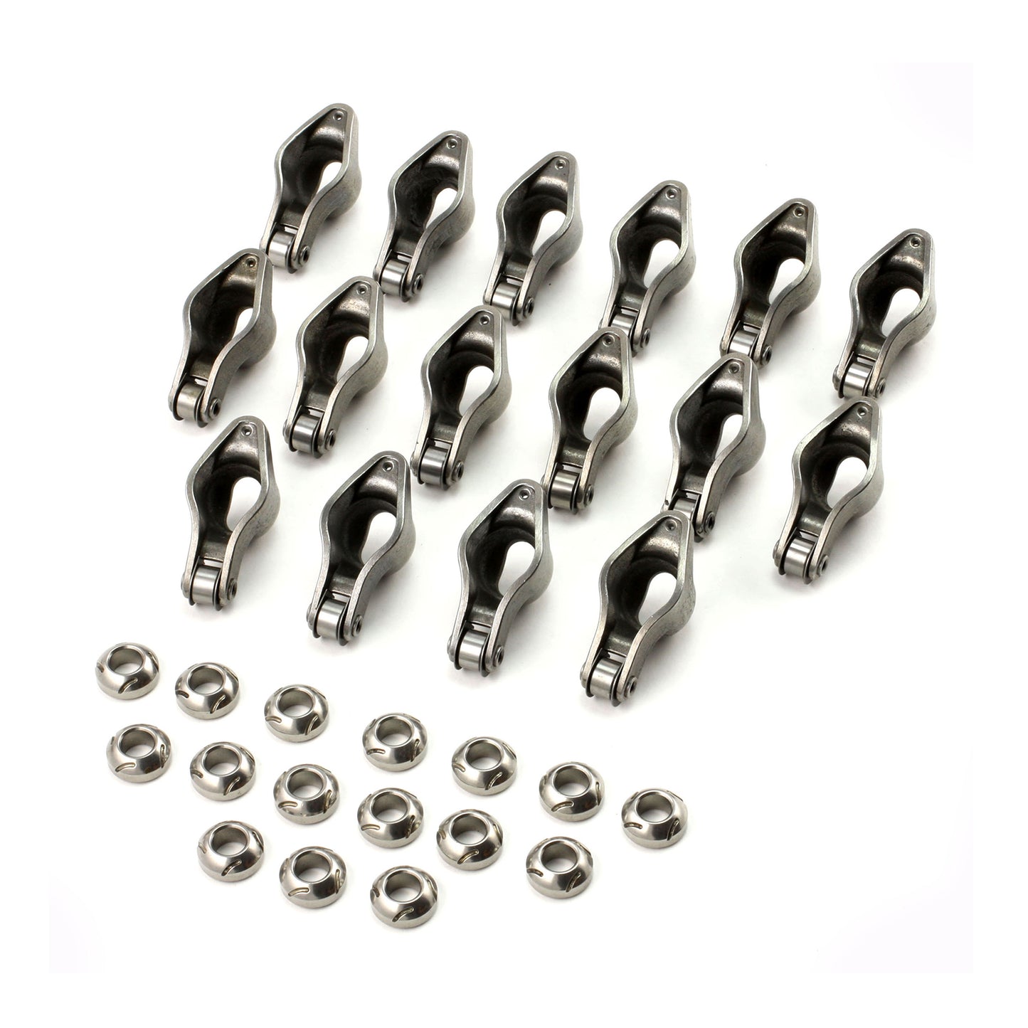 Juego de balancines con punta de rodillo de acero de 1,60" y 3/8" para Ford SB 289 302 351 Windsor, autoalineables