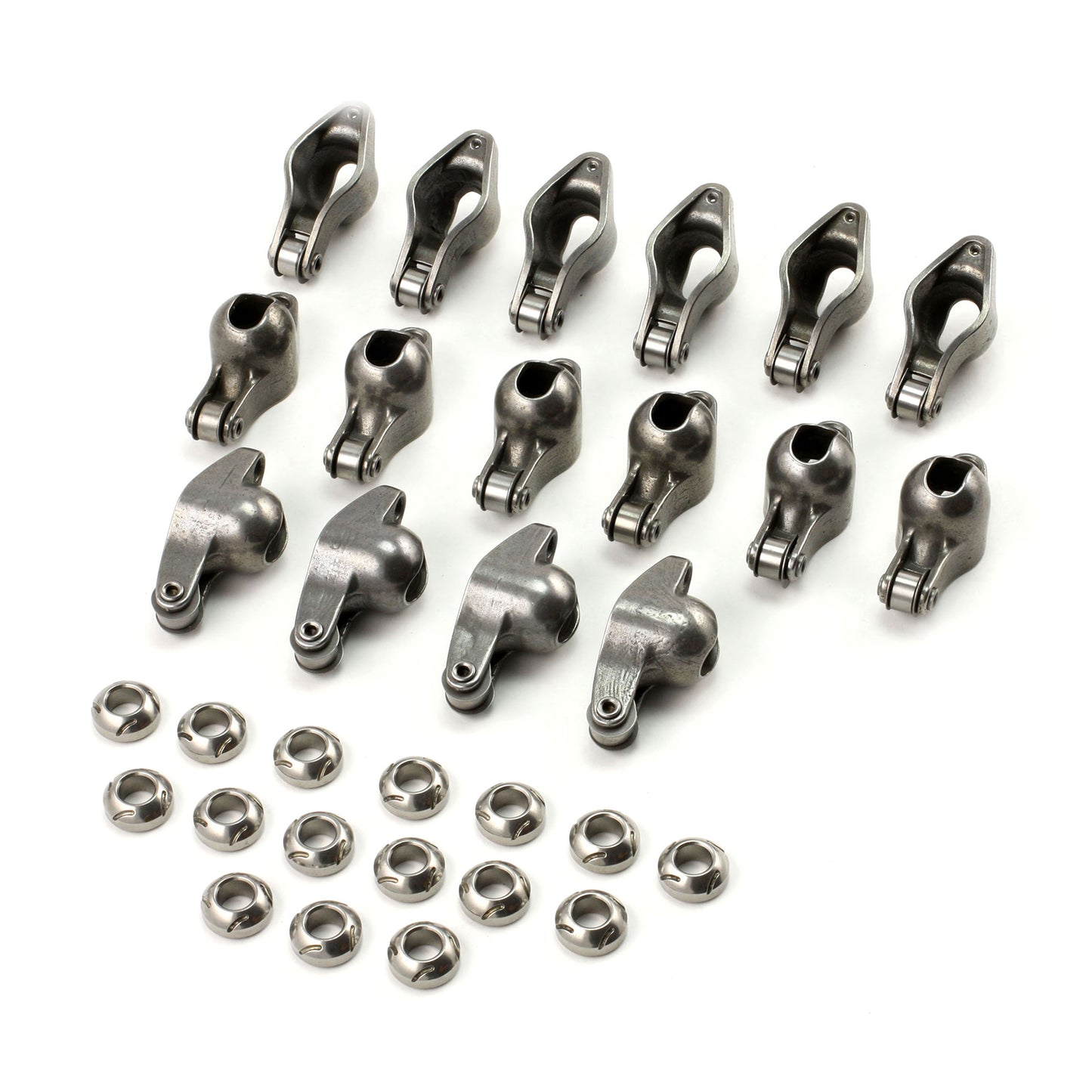Juego de balancines con punta de rodillo de acero de 1,60" y 3/8" para Ford SB 289 302 351 Windsor, autoalineables