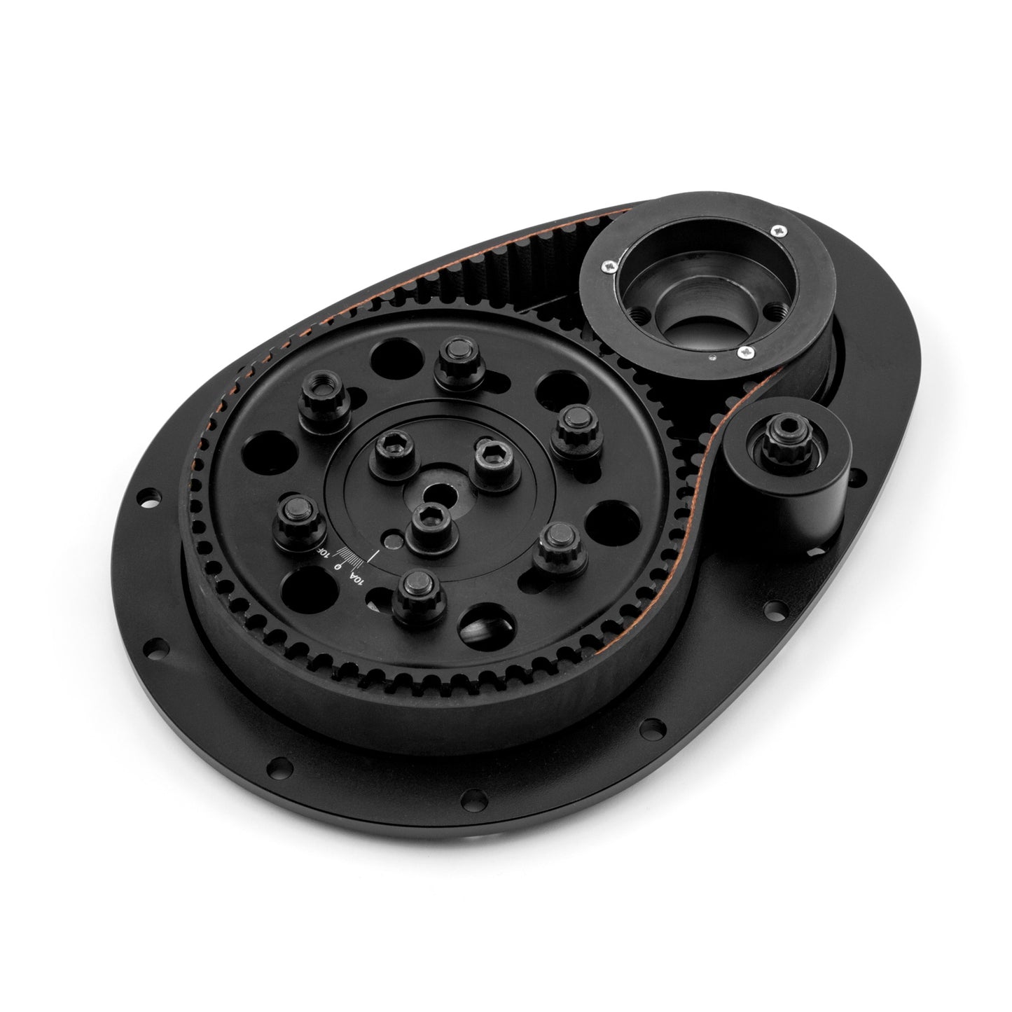 Sistema de transmisión por correa de distribución con altura de leva estándar para Chevy SBC 350 (negro)