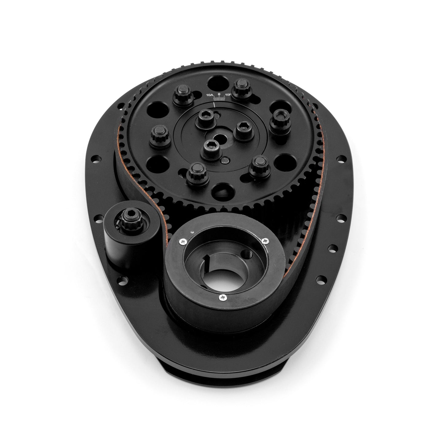 Sistema de transmisión por correa de distribución con altura de leva estándar para Chevy SBC 350 (negro)