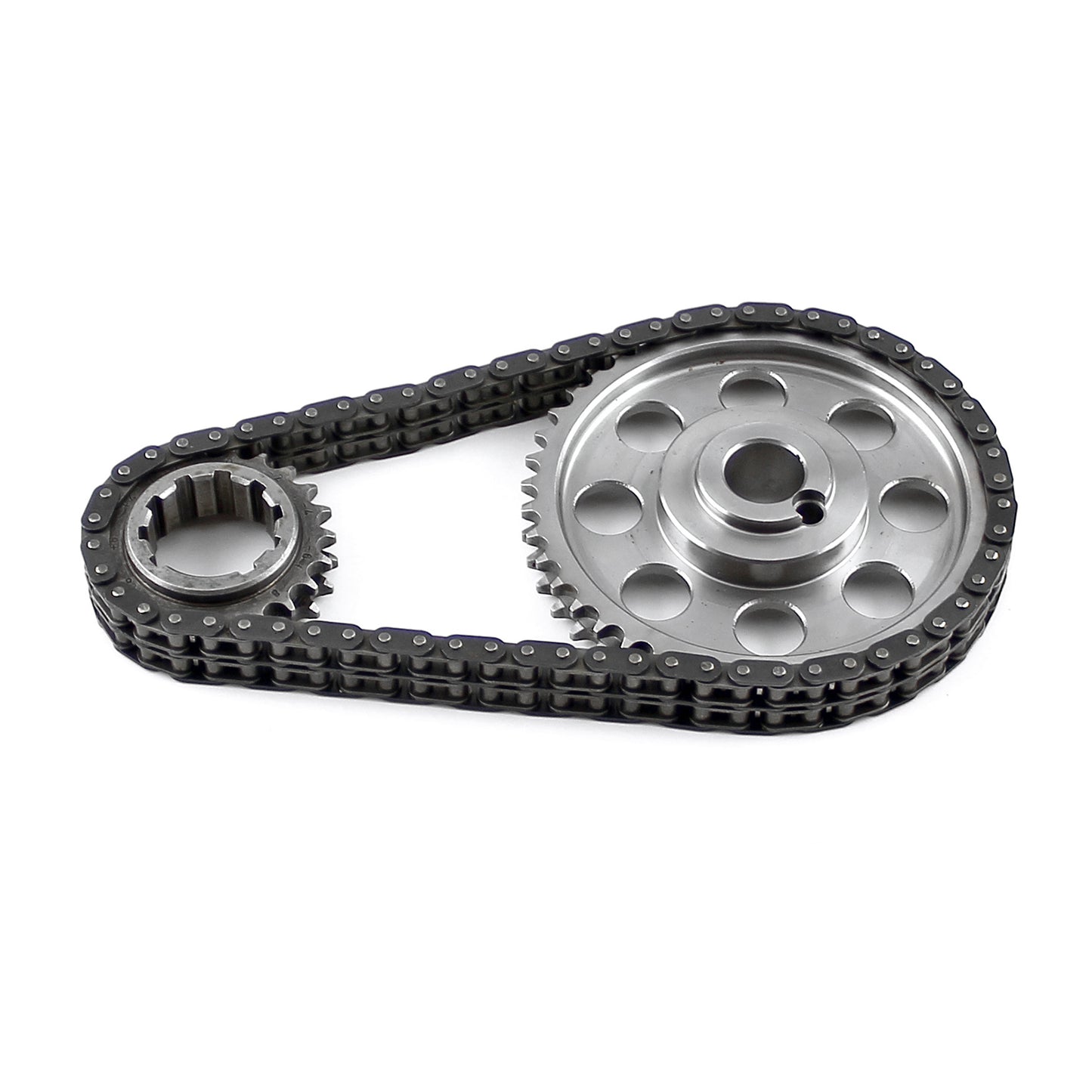 Kit de cadena de distribución de acero macizo de 9 ranuras y doble rodillo para Ford 429 460 (Brs/Brg)