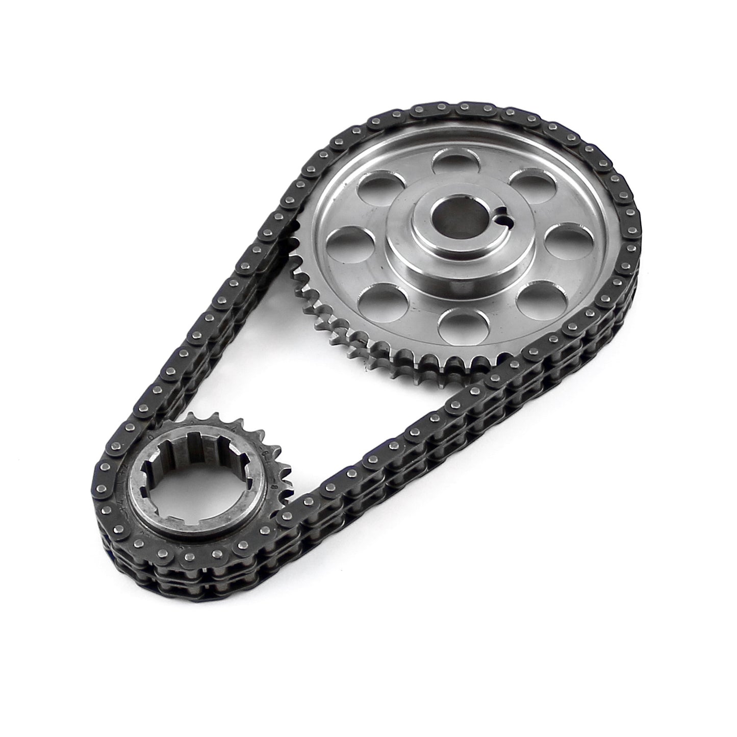 Kit de cadena de distribución de acero macizo de 9 ranuras y doble rodillo para Ford 429 460 (Brs/Brg)