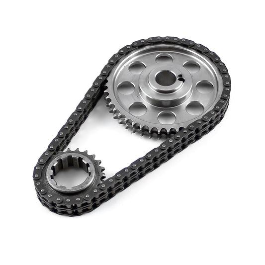 Kit de cadena de distribución de acero macizo de 9 ranuras y doble rodillo para Ford 429 460 (Brs/Brg)