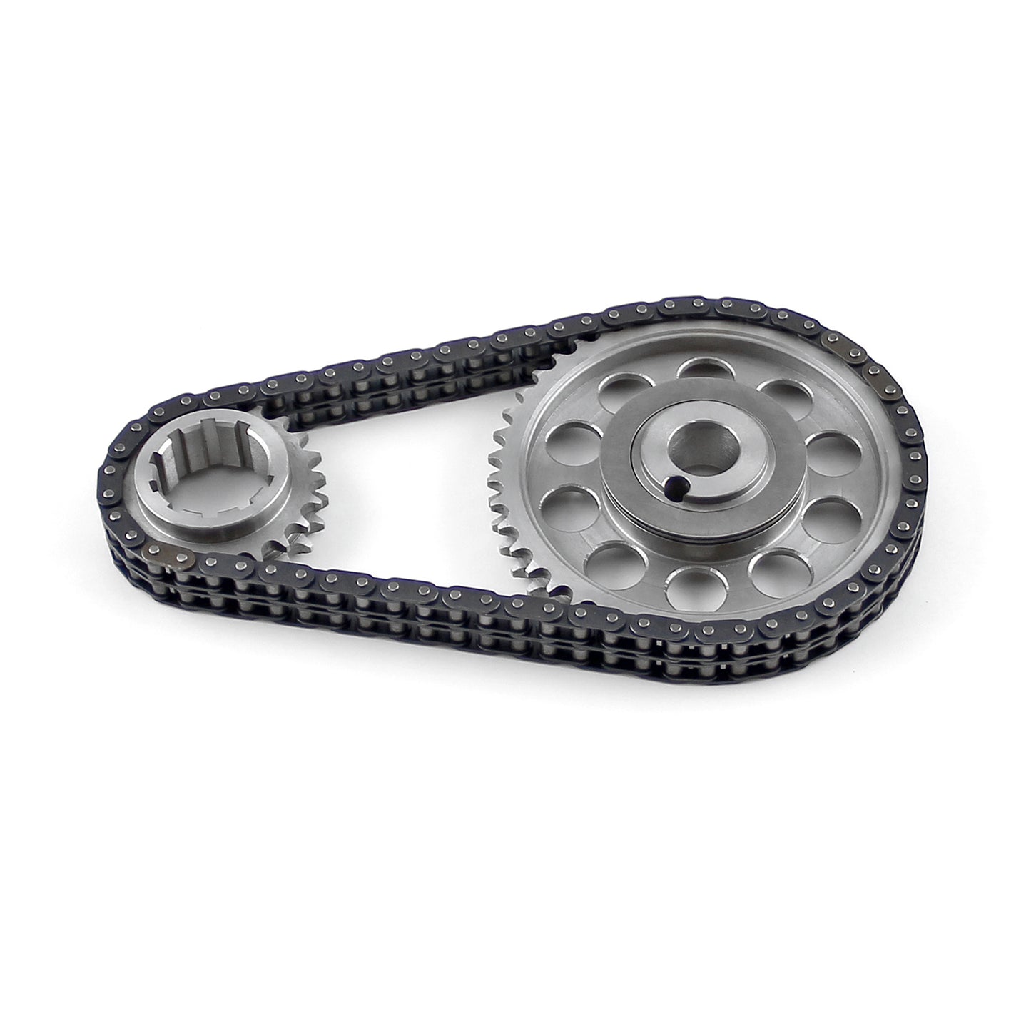 Kit de cadena de distribución de acero macizo de 9 ranuras y doble rodillo para Ford 429 460 (Tor/Brg)