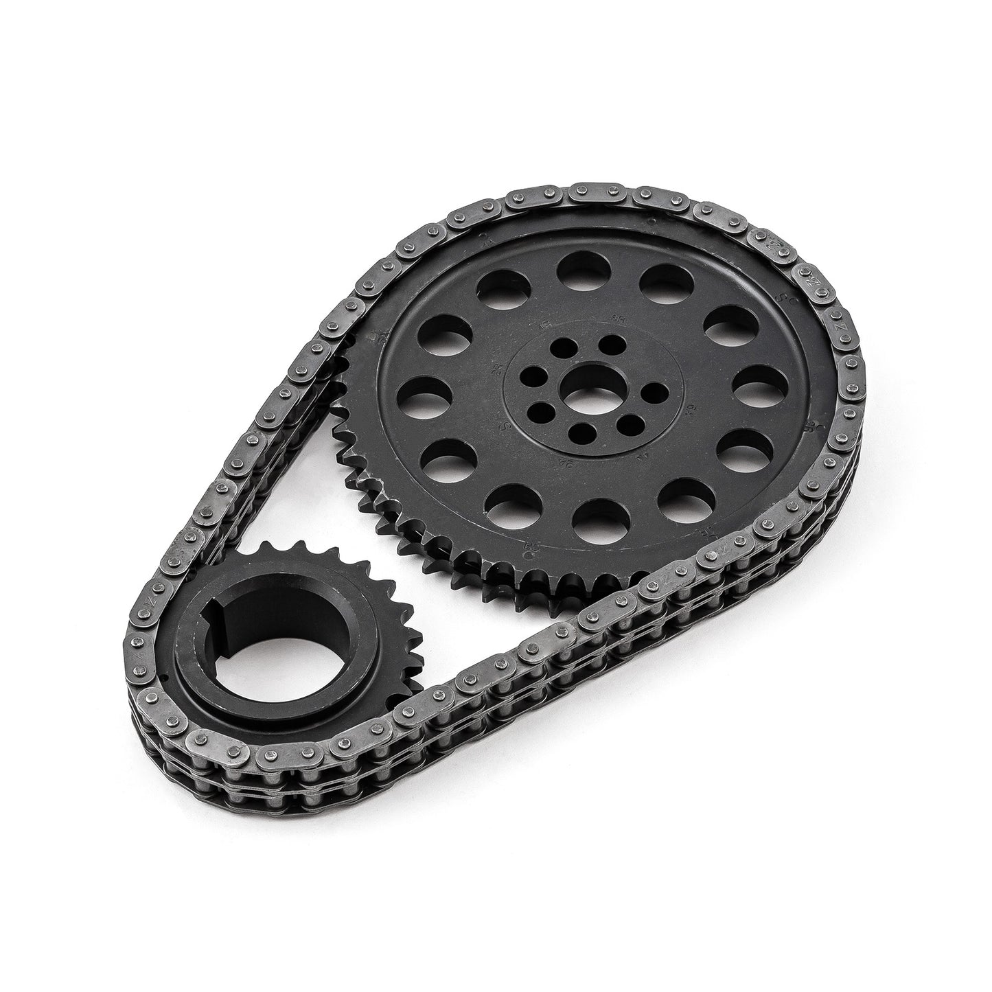 Kit de cadena de distribución de acero billet de 9 ranuras y doble rodillo para Oldsmobile 400, 425 y 455
