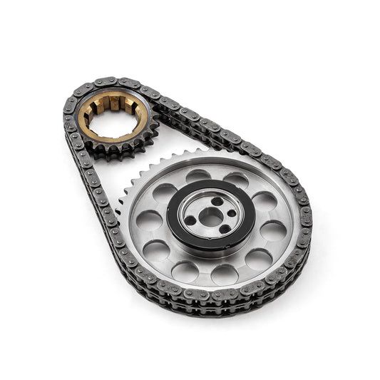 Kit de cadena de distribución de acero billet de 9 ranuras y doble rodillo para Chevy GM LS1 LS2 LS6