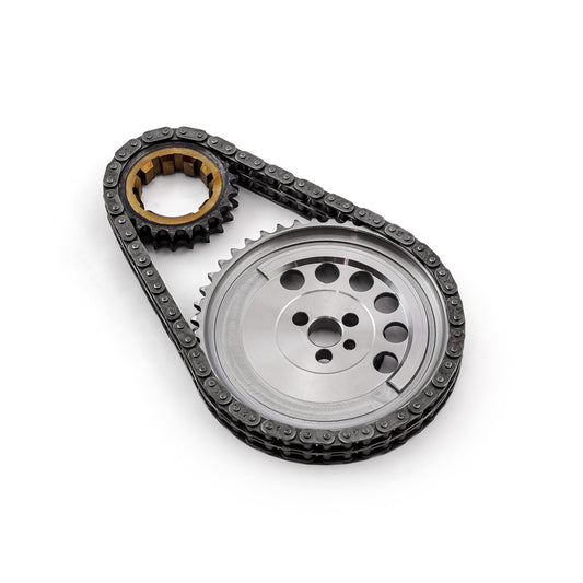 Kit de cadena de distribución de acero billet de 9 ranuras y doble rodillo para Chevy GM LS3