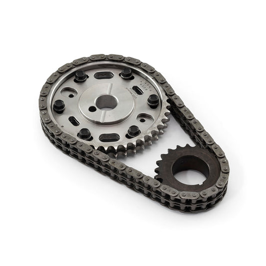 Kit de cadena de distribución de acero billet ajustable de 2 piezas y doble rodillo para Ford SB 289 302