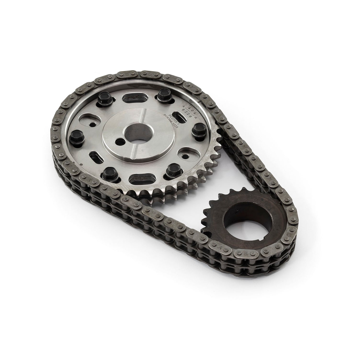 Kit de cadena de distribución de acero billet ajustable de 2 piezas y doble rodillo para Ford SB 289 302