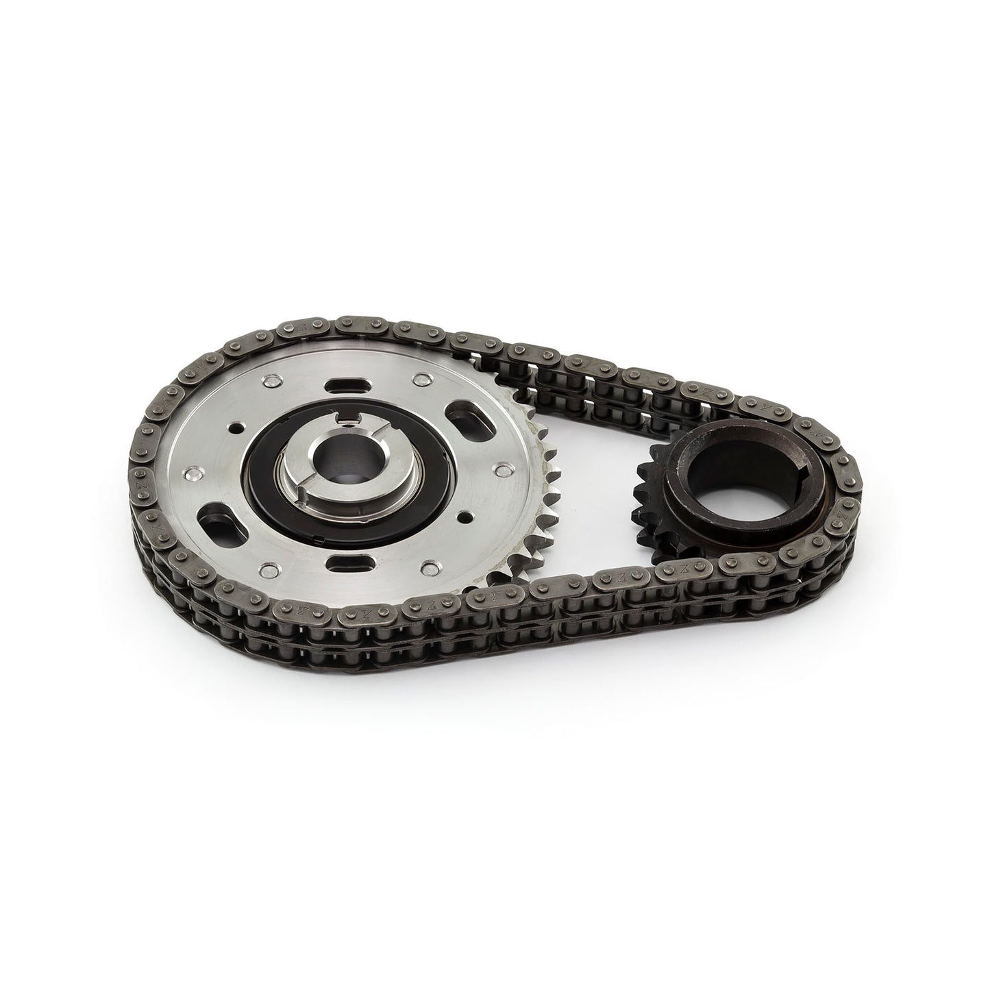 Kit de cadena de distribución de acero billet ajustable de 2 piezas y doble rodillo para Ford SB 289 302