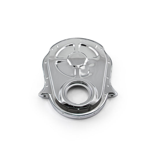 Chevy BBC 454 Steel Plated Timing Chain Cover Chrome