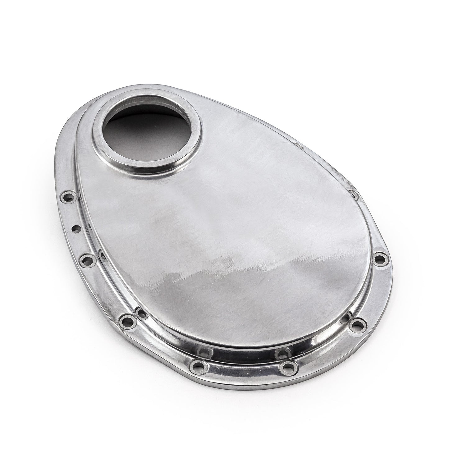 Cubierta de cadena de distribución de aluminio pulida para Chevy SBC 350