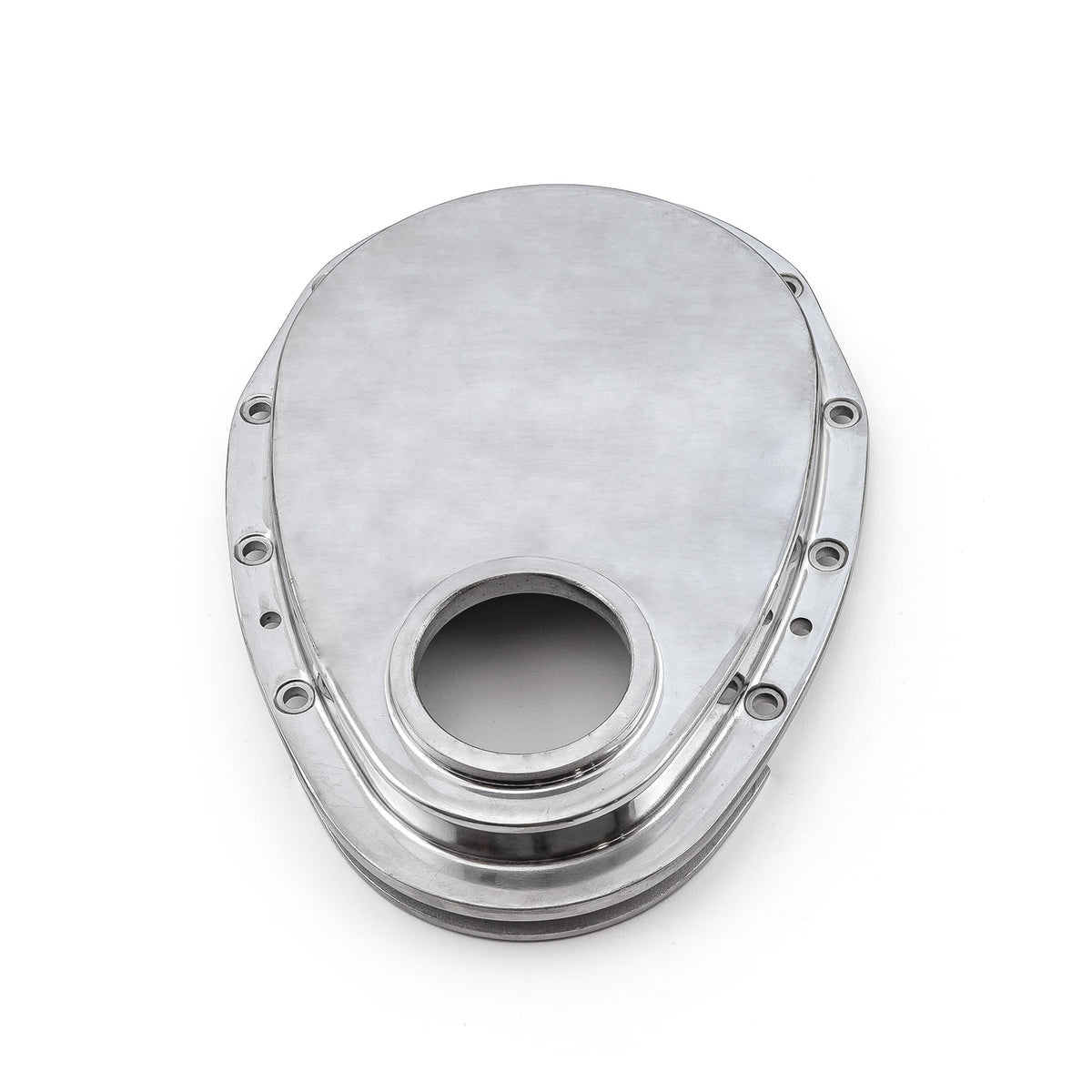Cubierta de cadena de distribución de aluminio pulida para Chevy SBC 350 con junta, sello y pernos