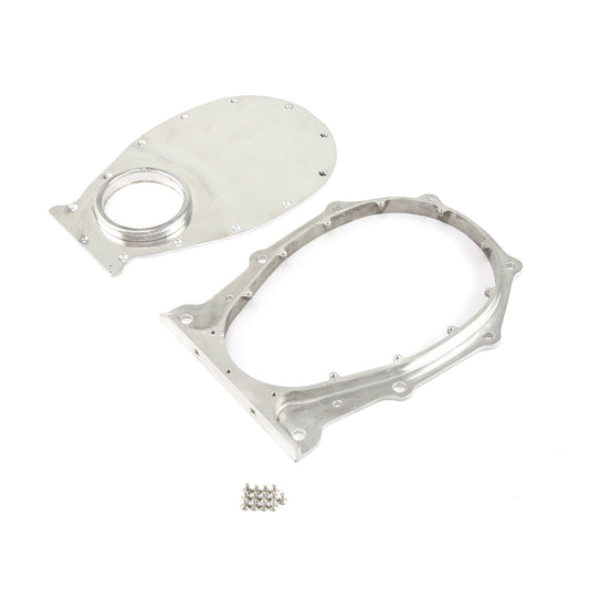 Cubierta de cadena de distribución con placa de leva extraíble de aluminio Mopar Chrysler BB 383 440