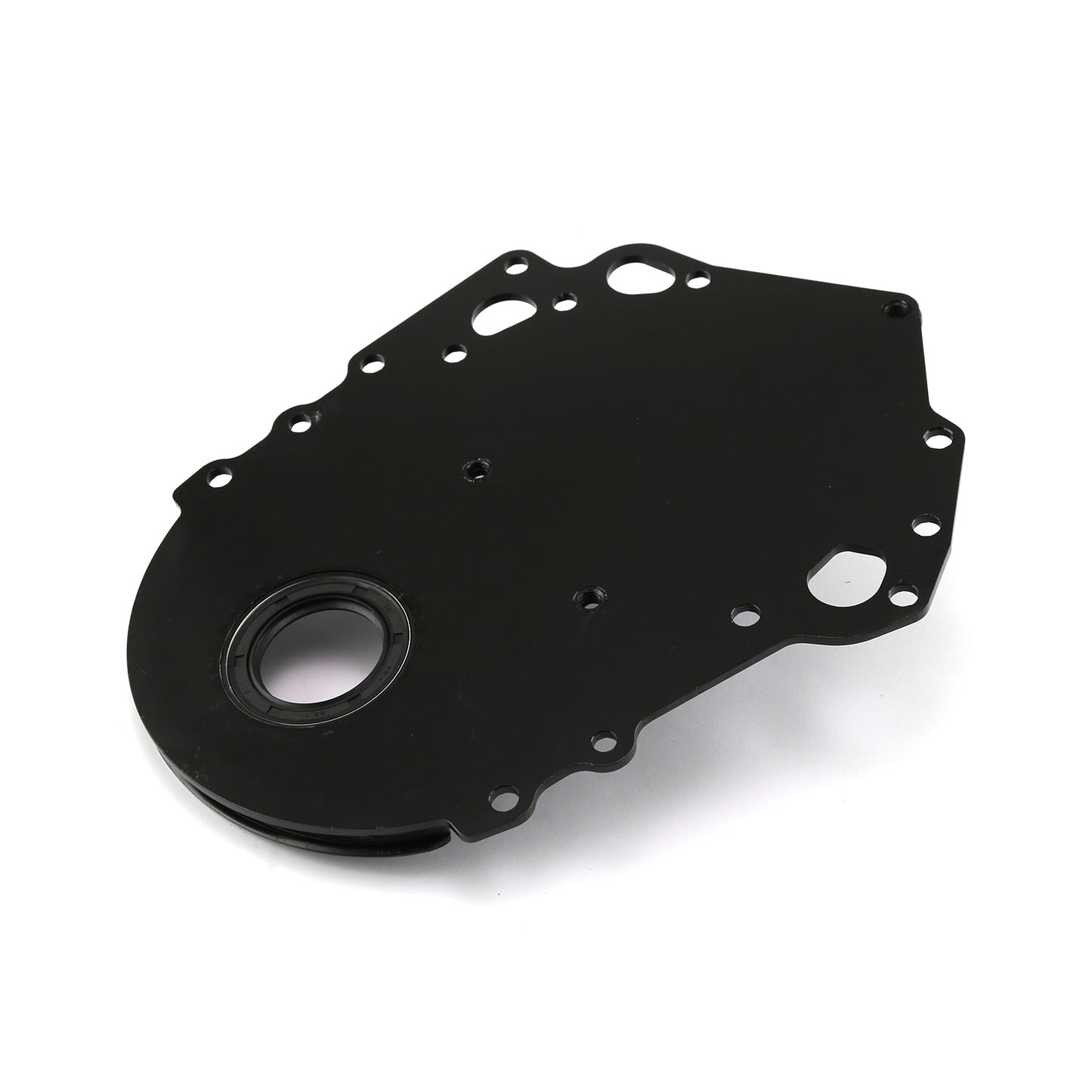 Tapa de distribución de aluminio negro con sello para Ford 302 351C Cleveland