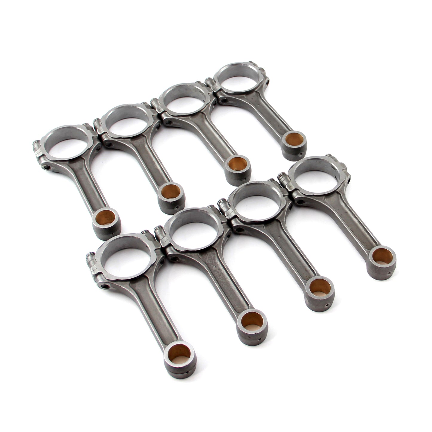 Bielas de 6,535" x 2,200" x 0,990" con buje de bronce 5140. Compatible con: Chevy BBC 454.