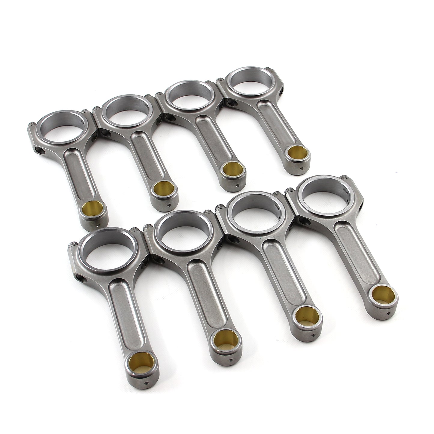 I Beam Race 6.250" 2.100" .927" Bronze Bush 4340 Connecting Rods - Chevy SBC 350