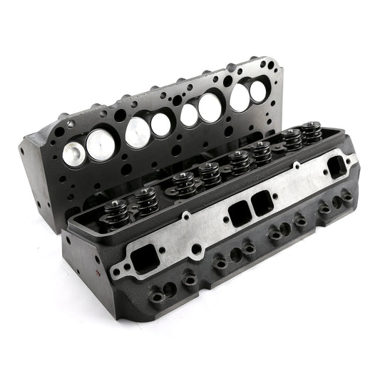 Chevy SBC 350 175cc 59cc Angle Hydraulic Flat Assembled Cylinder Heads
