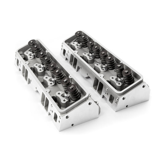 Chevy SBC 350 205cc 64cc Angle Solid Flat Assembled Cylinder Heads