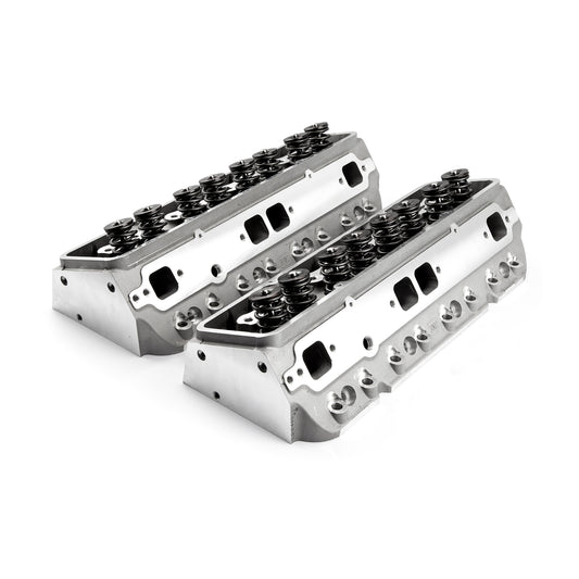 Chevy SBC 350 190cc 64cc Straight Solid Flat Assembled Cylinder Heads