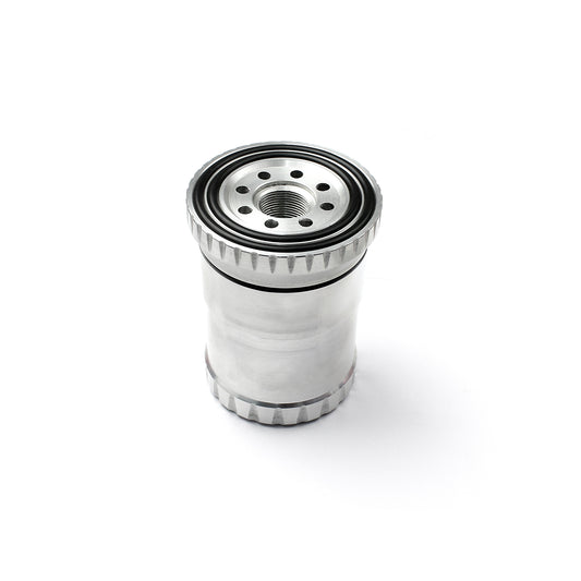 Filtro de aceite lavable de aluminio billet para GM Chevy, elemento de acero inoxidable e imán