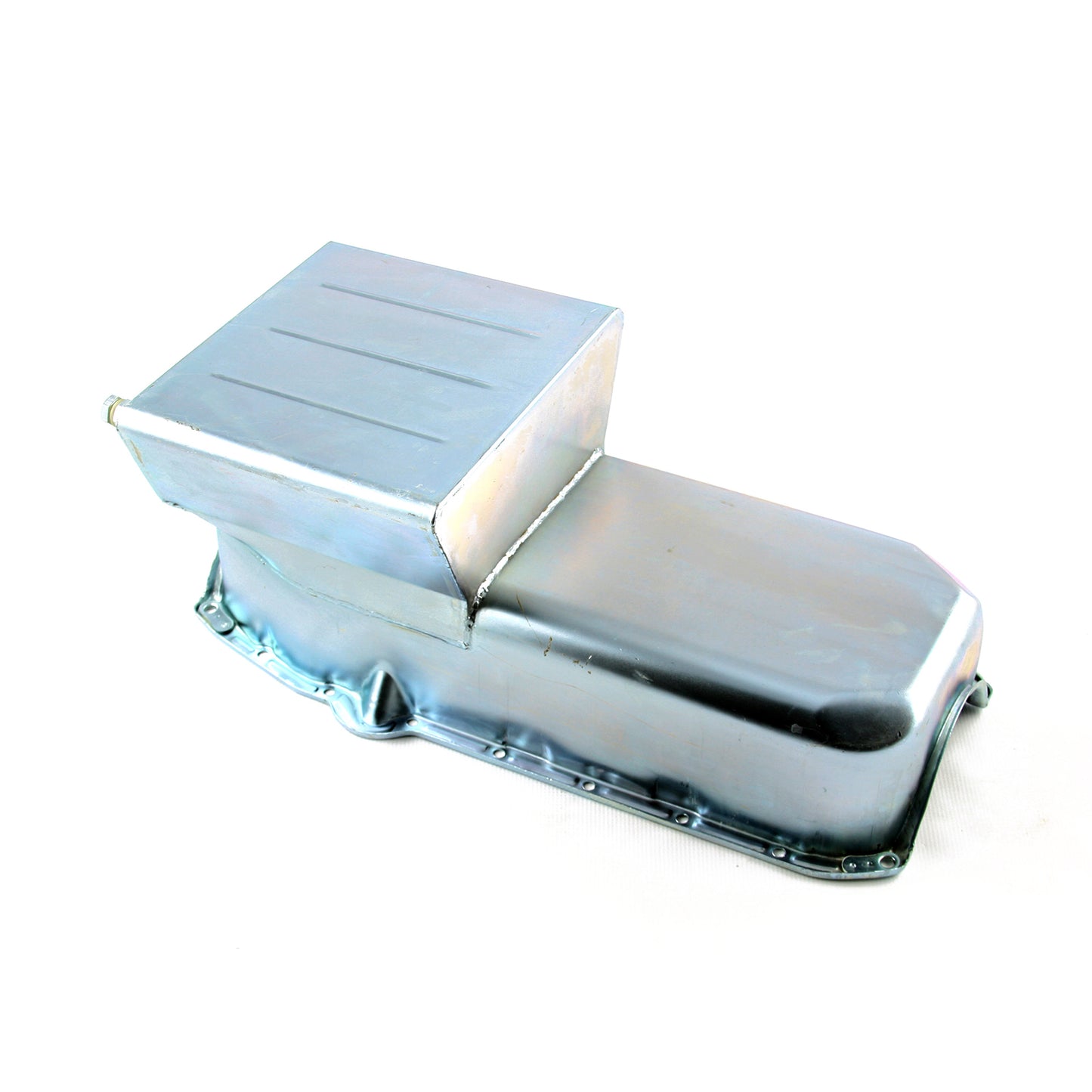 Cárter de aceite trasero de zinc Chevy SBC 350, 2 piezas, 1955-79, lado D, 7 cuartos de galón, carrera de 4"