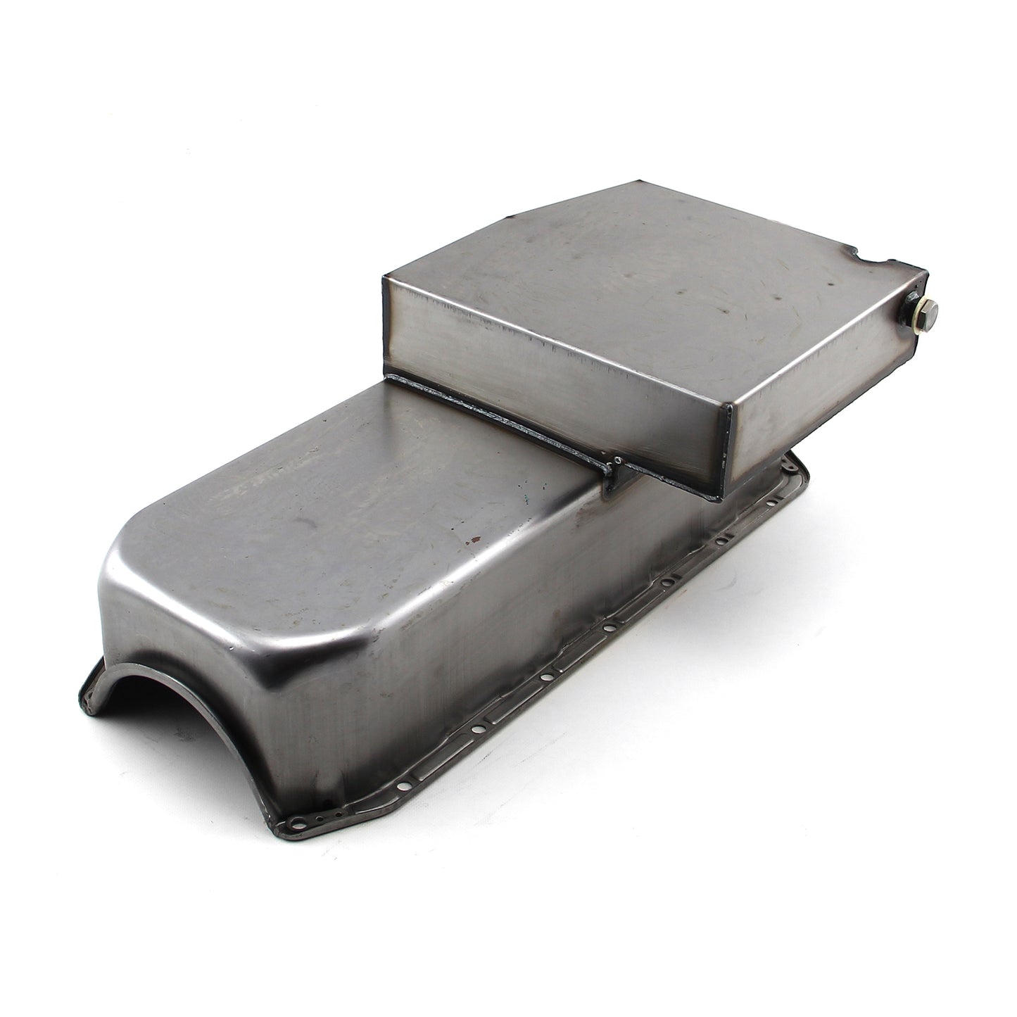 Chevy SBC 350 2Pcs Rms 1955-79 D/Side 7Qt Circle Track Oil Pan [Natural]