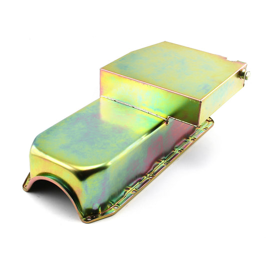 Chevy SBC 350 2Pcs Rms 1955-79 D/Side 7Qt Circle Track Oil Pan [Zinc]