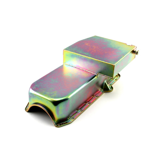 Chevy SBC 350 2Pcs Rms 1980-85 P/Side 7Qt Circle Track Oil Pan [Zinc]