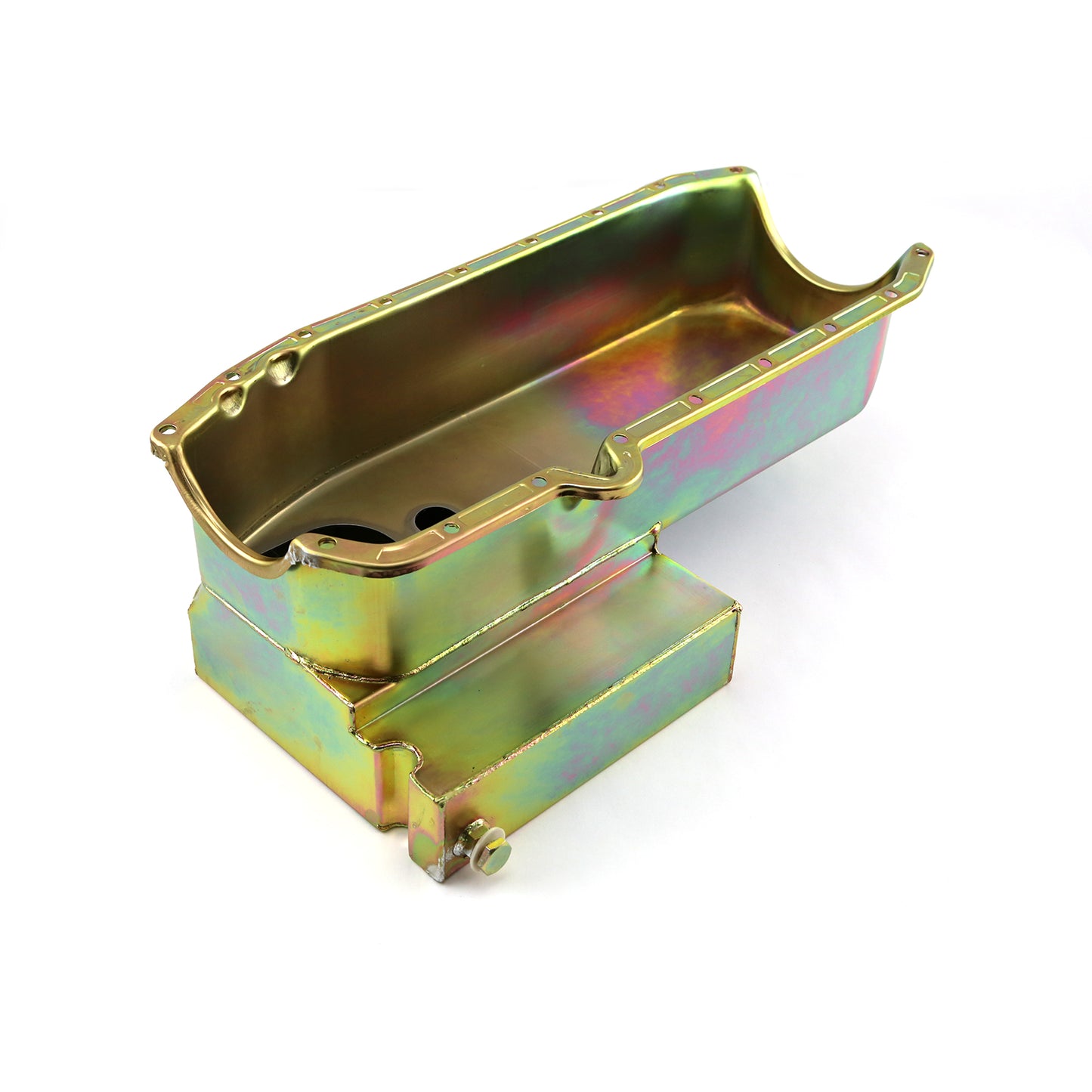 Chevy SBC 350 2Pcs Rms 1980-85 P/Side 7Qt Circle Track Oil Pan [Zinc]