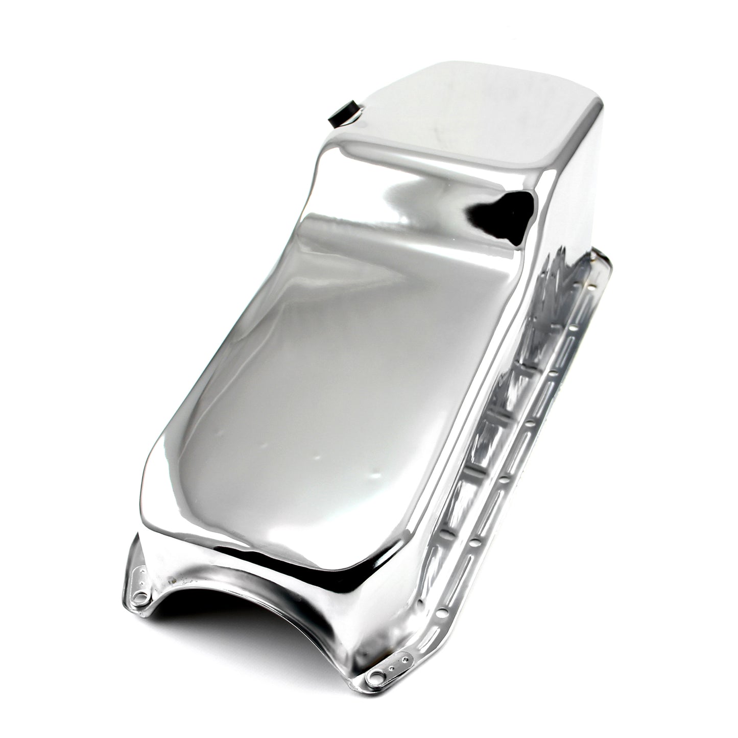 Cárter de aceite de repuesto para Chevy SBC 350 (2 piezas, 1955-79, lado D) [cromado]