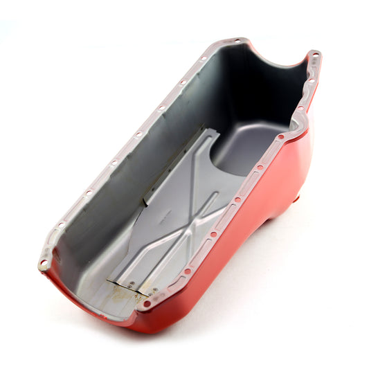Cárter de aceite de repuesto para Chevy SBC 350 (2 piezas, 1955-79, lado D) [naranja]