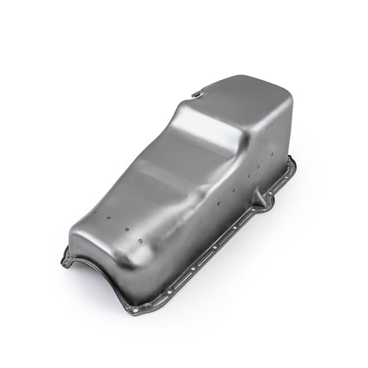 Cárter de aceite de repuesto para Chevy SBC 350 (2 piezas, 1980-85, lado de la transmisión) [Natural]
