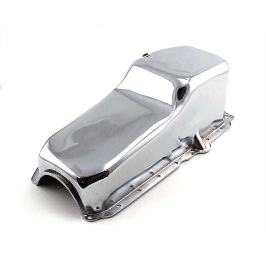 Chevy SBC 350 1Pcs Rms 1986-Up P/Side Replacement Oil Pan [Chrome]