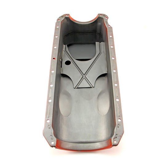 Cárter de aceite trasero de 2 piezas, color naranja, para Chevy BBC 454 Gen 4, 6 cuartos de galón