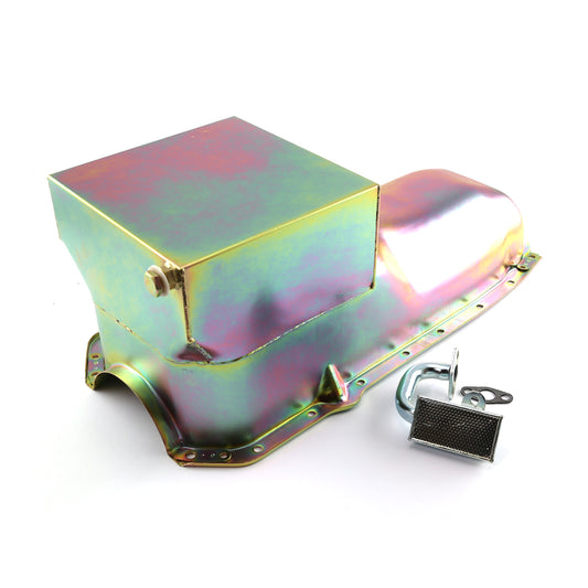 Oldsmobile V8 307 - 455 Drag Road Race 8Qt. Oil Pan & Pickup Tube