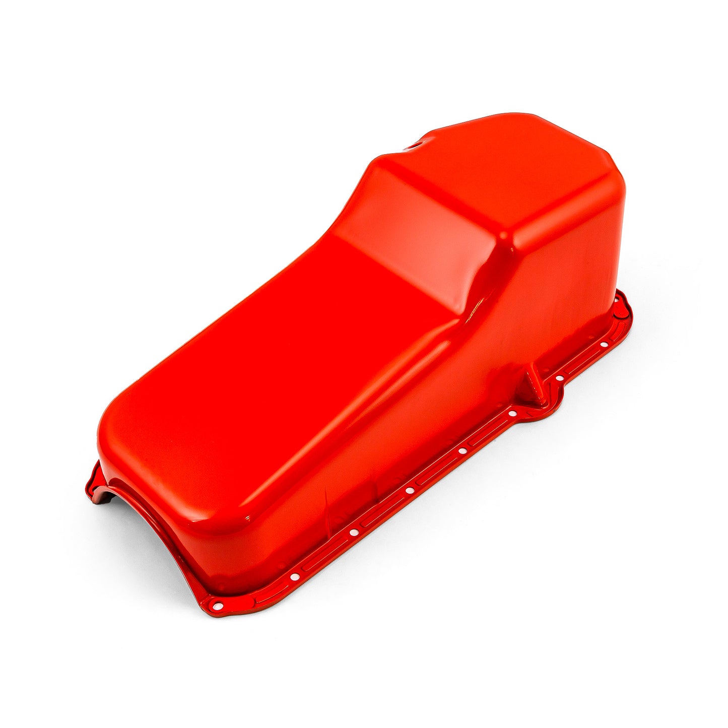 Cárter de aceite de repuesto para Chevy SBC 350 (2 piezas, 1980-85, lado de la transmisión) [naranja]