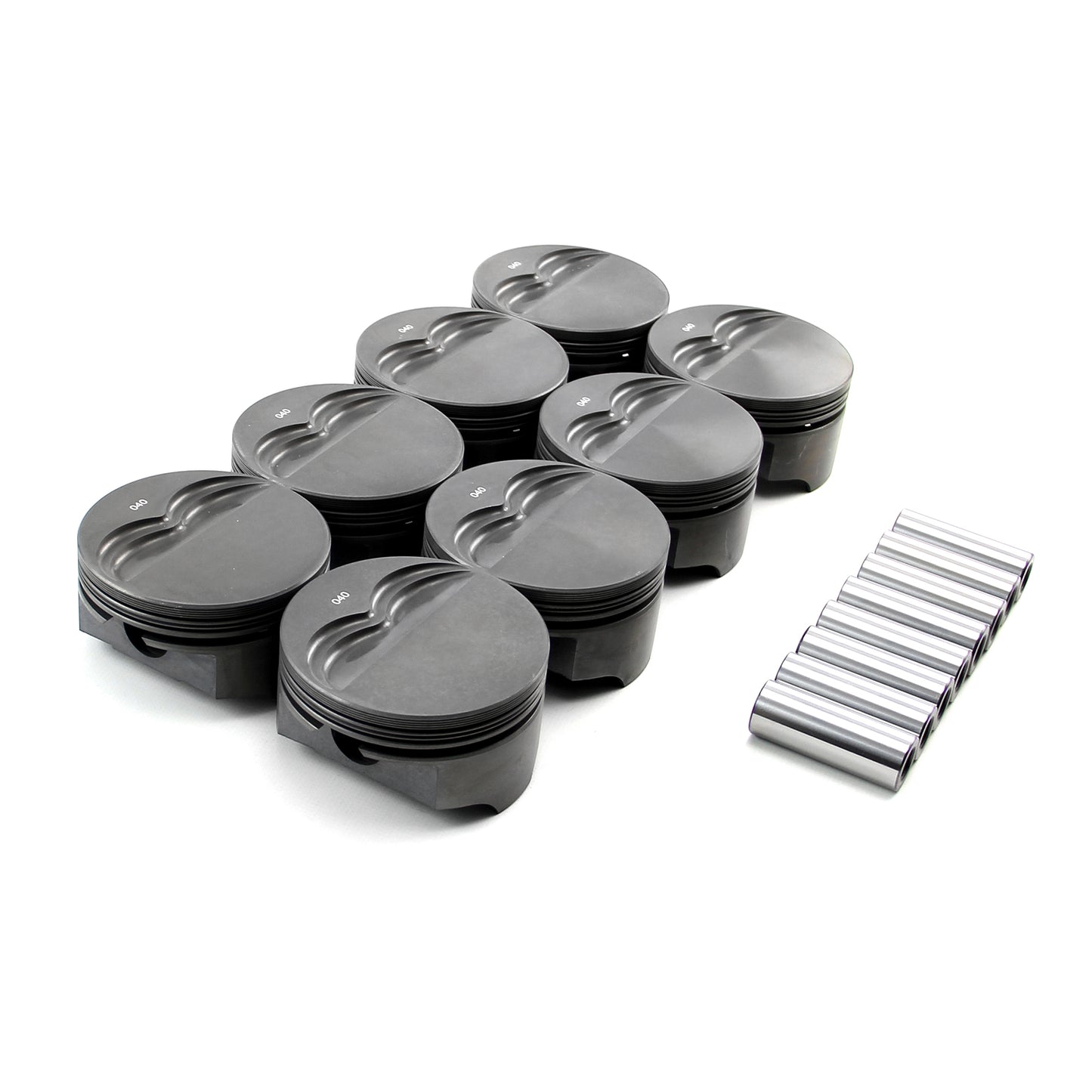 Chevy SBC 383 ci 6.0" 4.060" 1.100" 0.927" Flat Top Hyper Pistons [Coated]