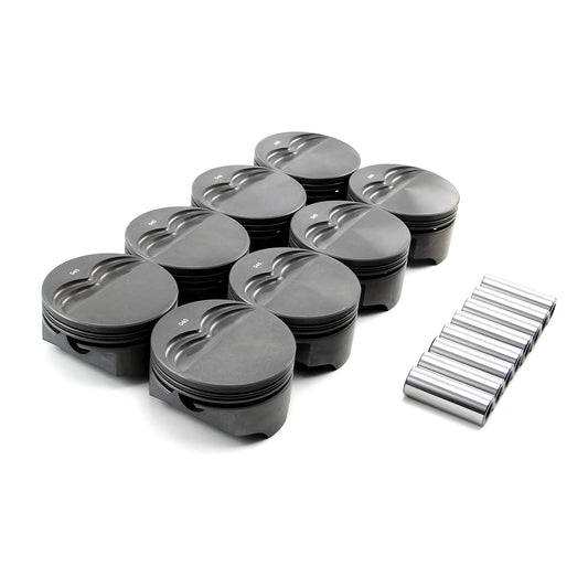 Chevy SBC 383 ci 6.0" 4.060" 1.100" 0.927" Flat Top Hyper Pistons [Coated]