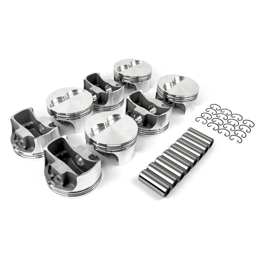Pistones forjados de tapa plana para Chevy SBC 383 ci, 6,0", 4,03", 1,125" y 0,927"