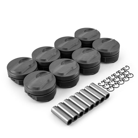 Chevy BBC 454 6.385" 4.330" Bore 1.270" .990" Dome Top Forged Pistons