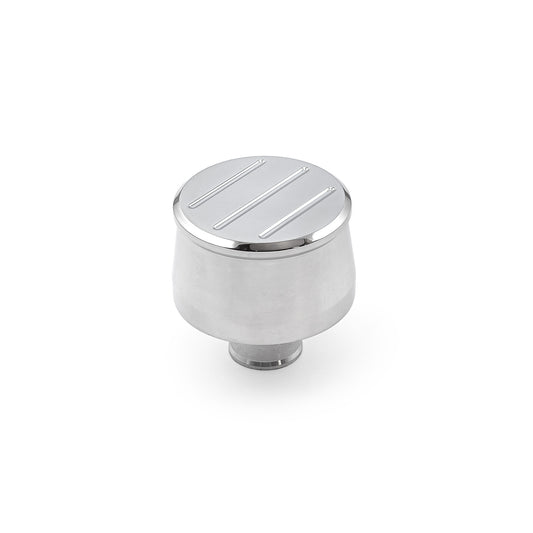Respiradero con tapa de válvula de aluminio pulido fresado con bolas (cuello de 1")