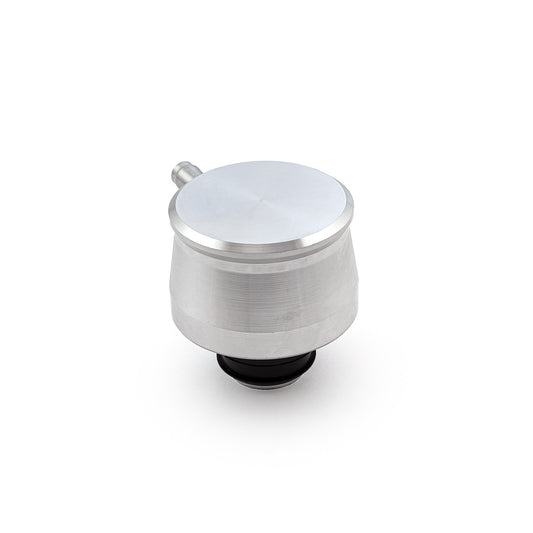 Tapa de ventilación de válvula de aluminio y arandela - con tubo de ventilación de PCV (a presión)