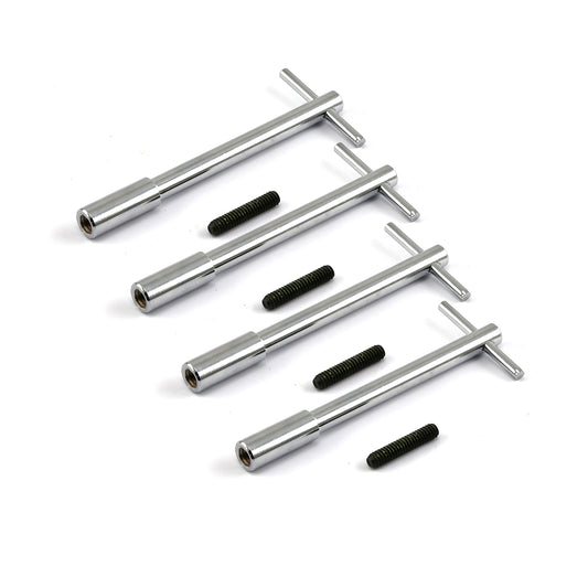 5 3/8" Chrome Valve Cover T-Handle Wing Bolts - w/ 5/16 Studs