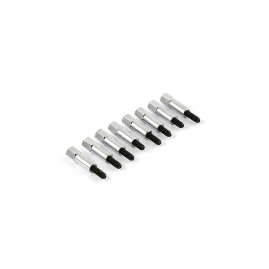 Chevy SBC BBC 1" Chrome Mini Bolt Valve Cover Stud Kit 1/4"-20 Thread - Set 8