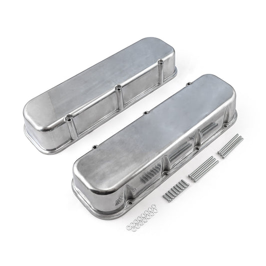 Chevy BBC 454 Aluminum Plain Valve Cover - Tall w/o Hole