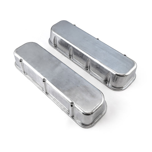 Chevy BBC 454 Aluminum Plain Valve Cover - Tall w/o Hole