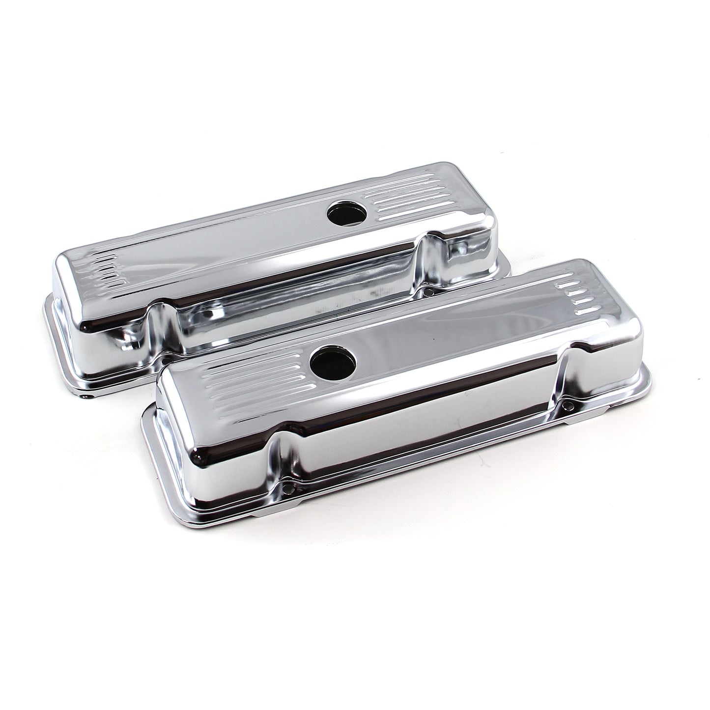 Chevy 229 3.8L V6 Chrome Steel Valve Cover - Short w/ Hole