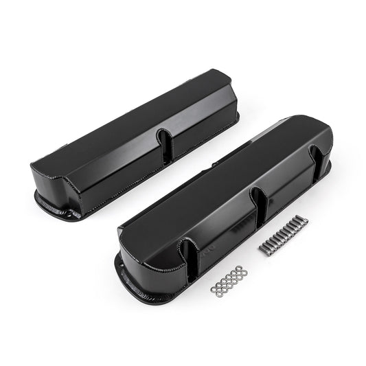 Tapas de válvulas fabricadas para Ford SB 289 302 351 Windsor, negras, altas, sin orificio