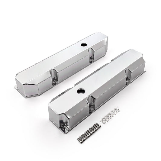 Mopar Chrysler BB 383 440 Anodized Fabricated Valve Covers - Tall w/ Hole